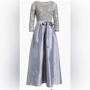 Pisarro Nights Silver Sequin Bodice Gown Size 8